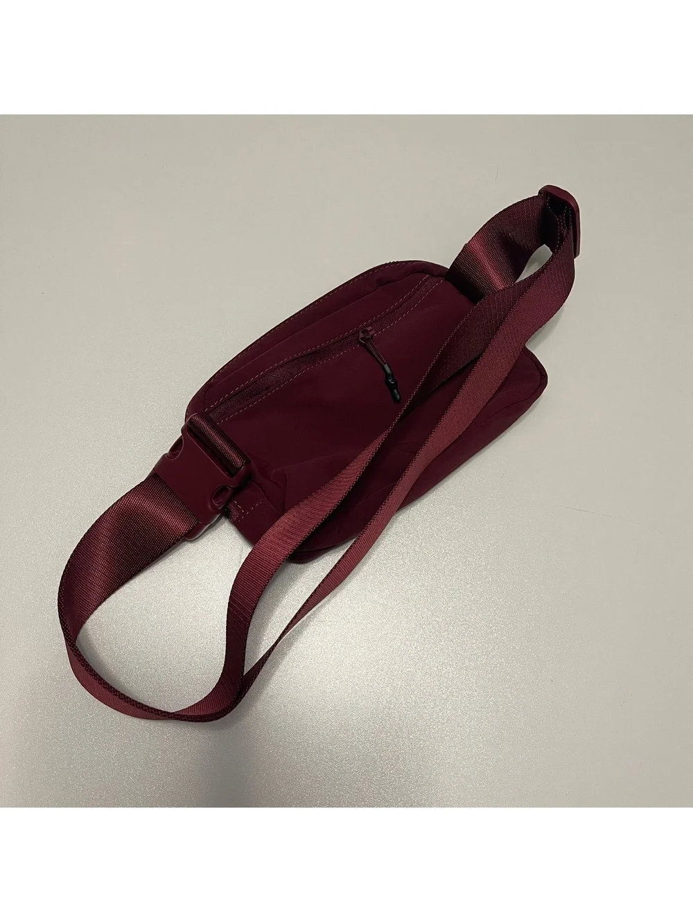 Iris & Rainbow Wine Red Long Strap Belt Bag