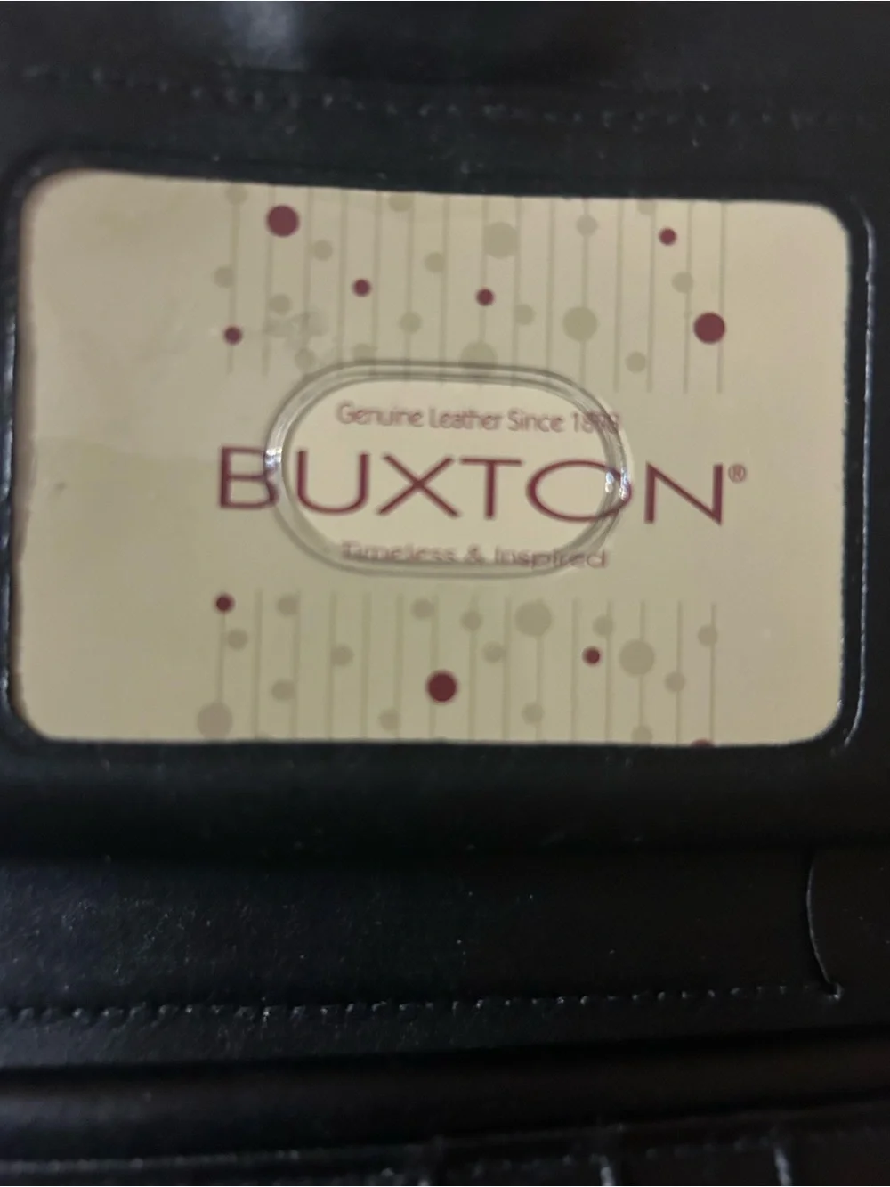 Buxton black leather