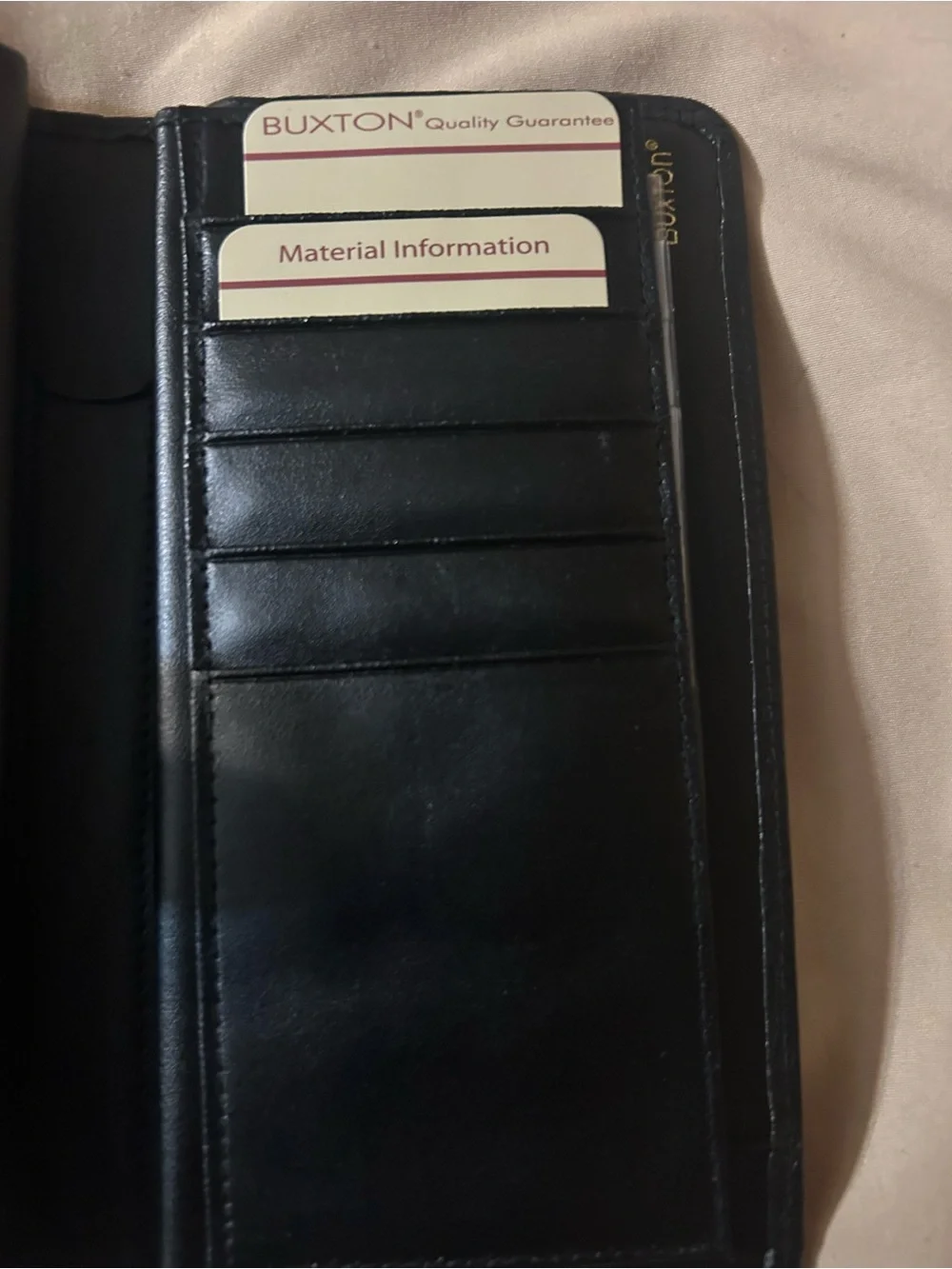 Buxton black leather