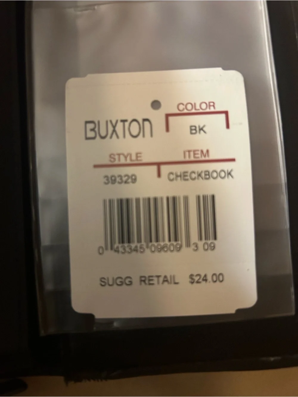 Buxton black leather