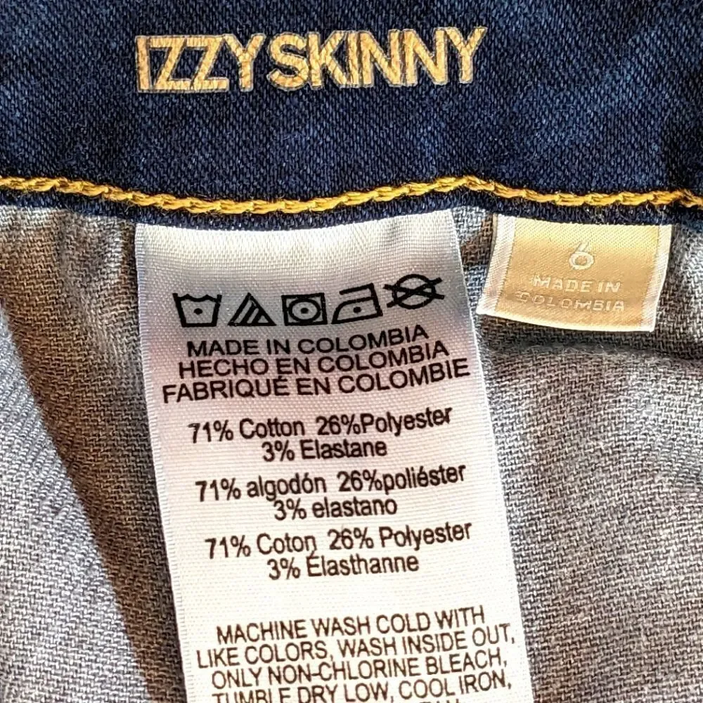 Michael Kors Izzy Skinny Dark Wash Denim Mid Rise Jeans Size 6
