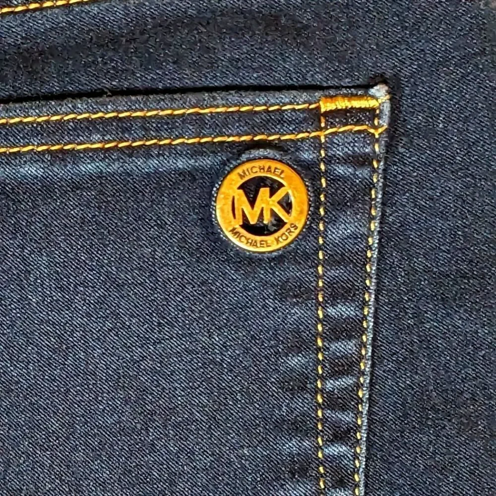 Michael Kors Izzy Skinny Dark Wash Denim Mid Rise Jeans Size 6
