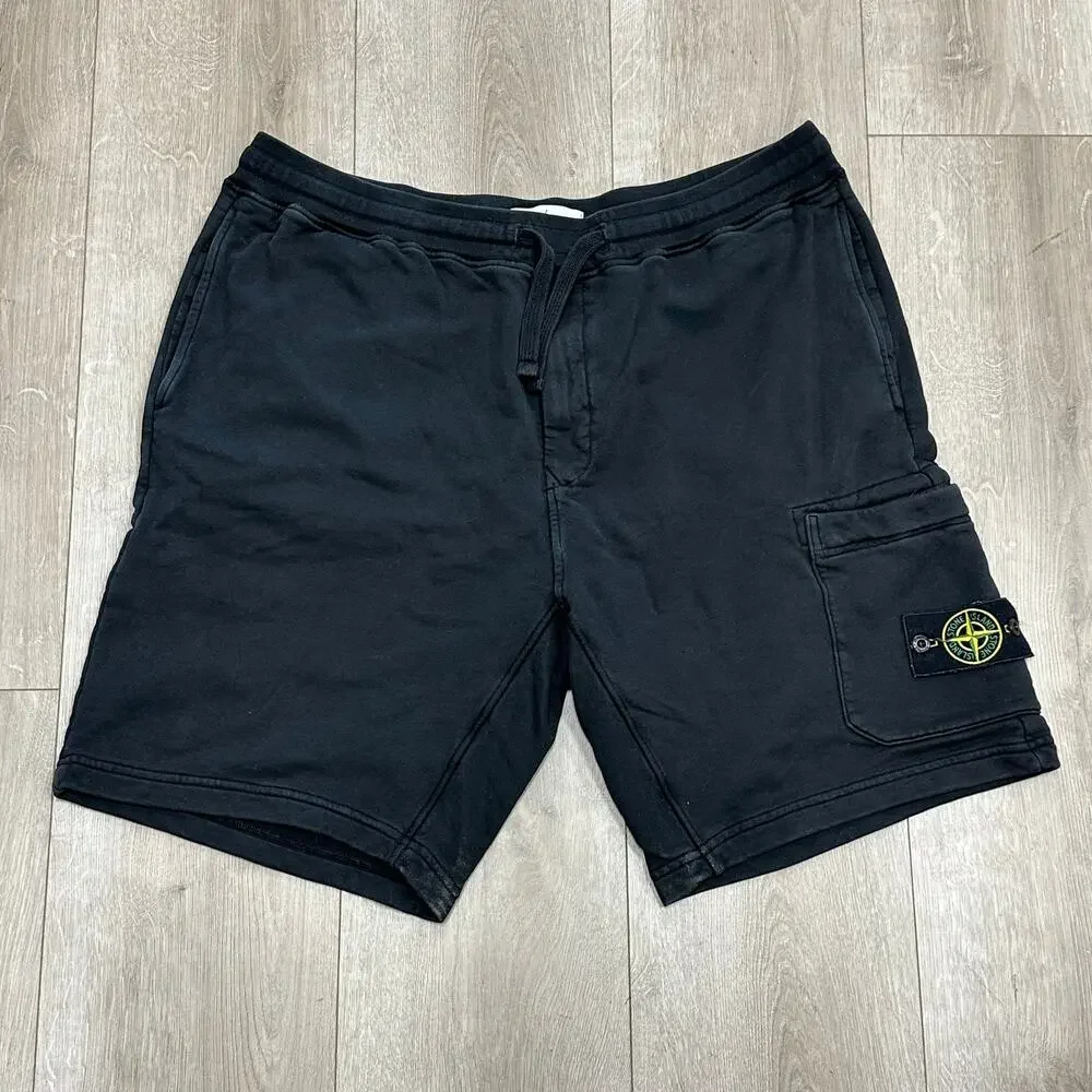 Stone Island Logo Patch Cargo Sweat Shorts Size XXL 2XL B30