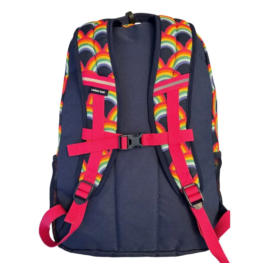 Lands' End Kids ClassMate Rainbow Backpack Like New