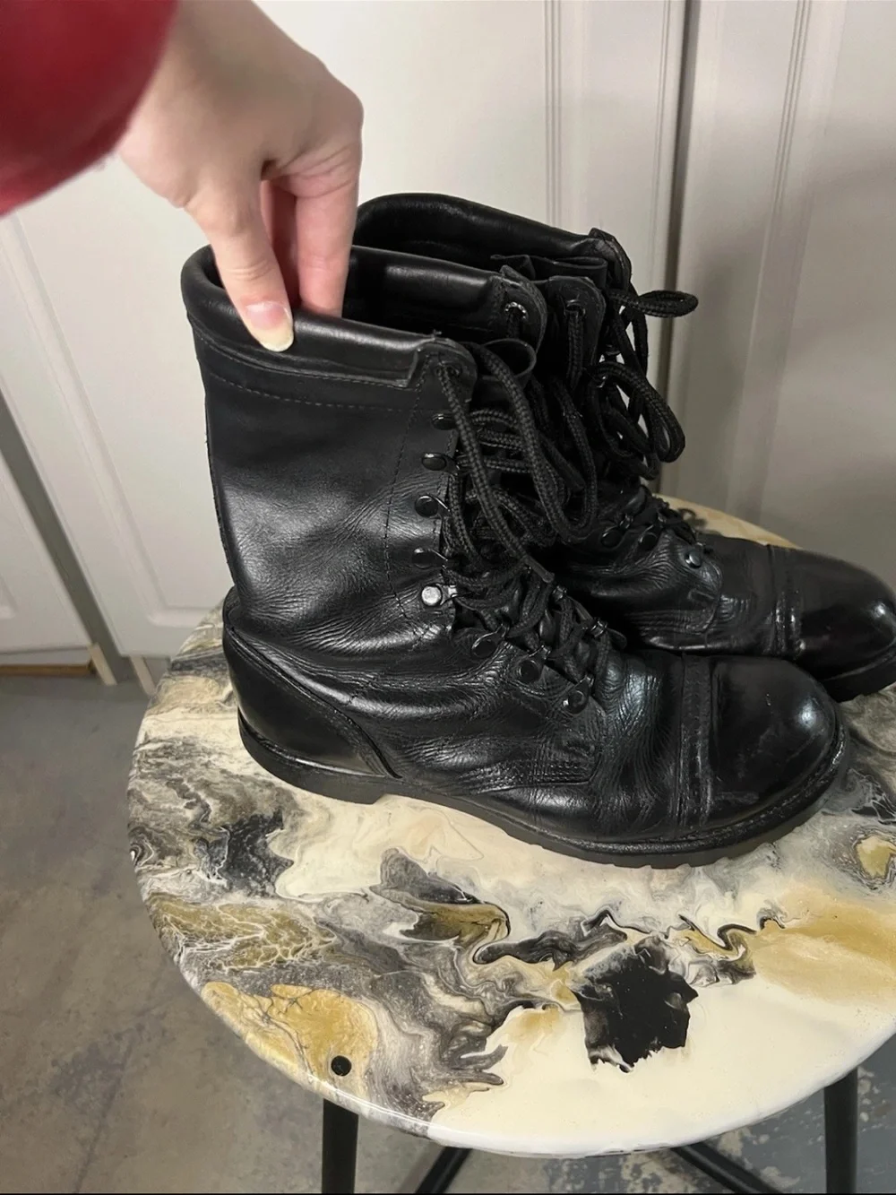 Vintage Corcoran 10” Field Boots Black Leather Made in USA