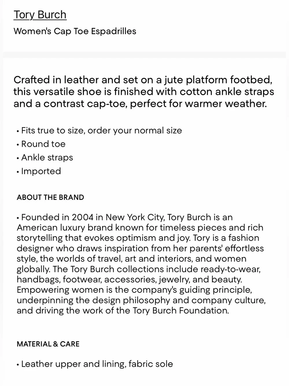 Tory Burch nib tory