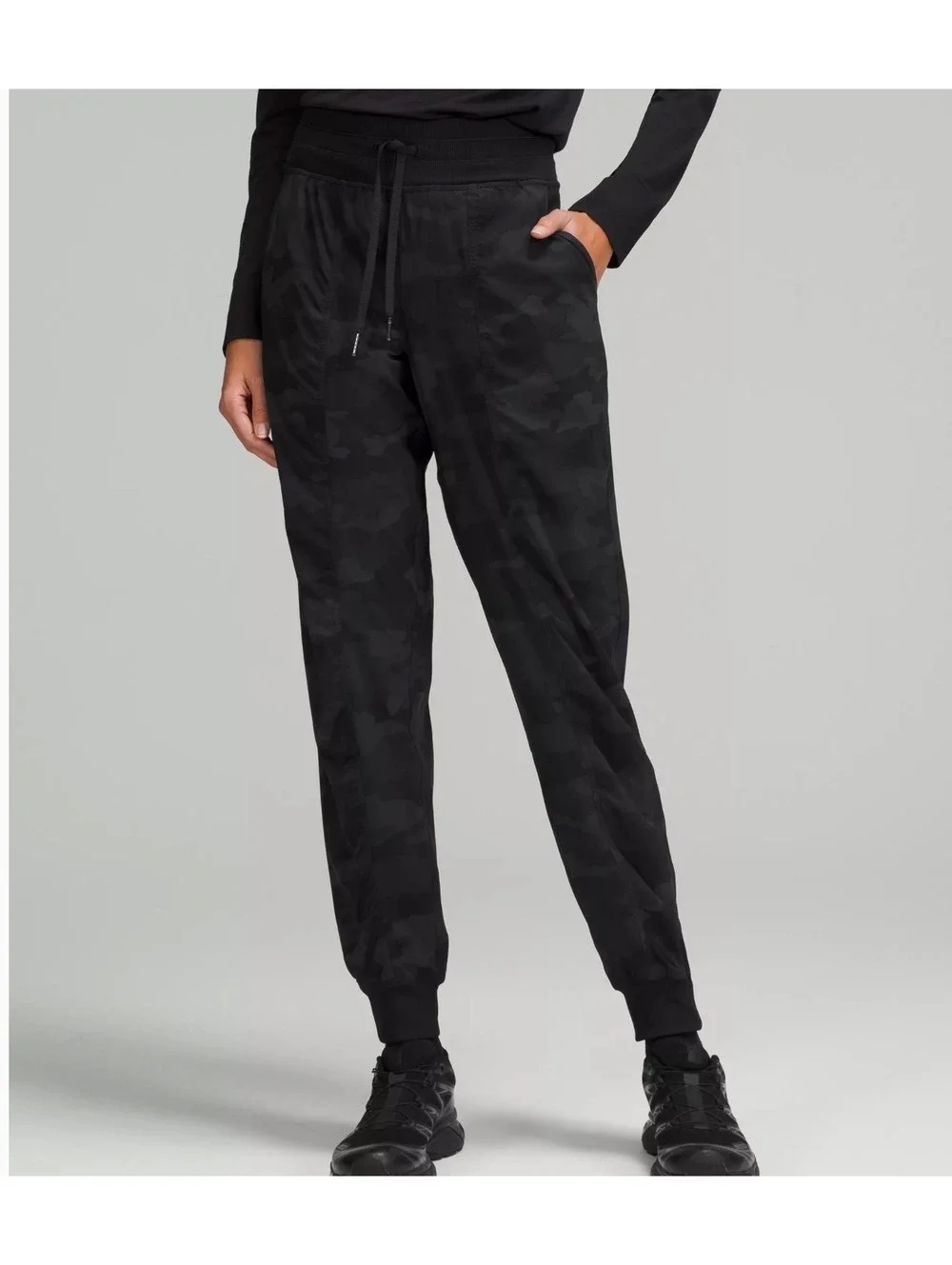 Lululemon Dance Studio Mid-Rise Black & Grey Women's Joggers SZ 6