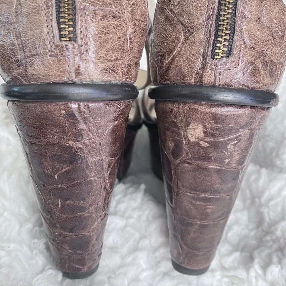 Talbots brown croc
