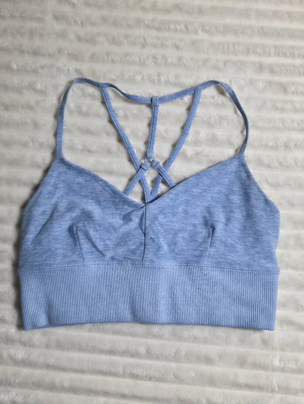 ALO Yoga ALOSOFT Lavish Bra, Size Small, Light Blue