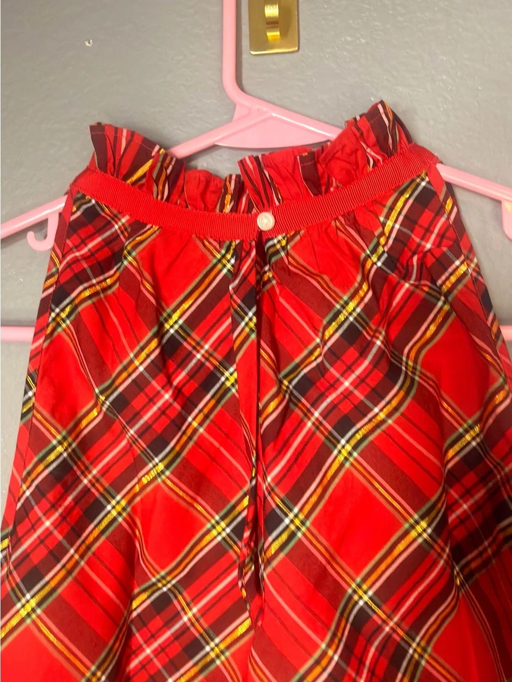 J. Crew Red Plaid Halter Top