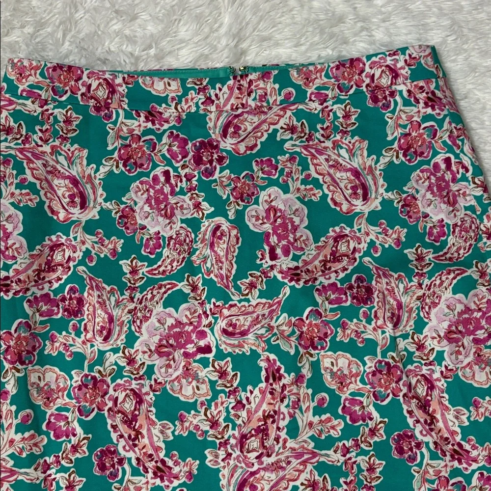 J. Crew Floral Printed Pencil Skirt In Size 8