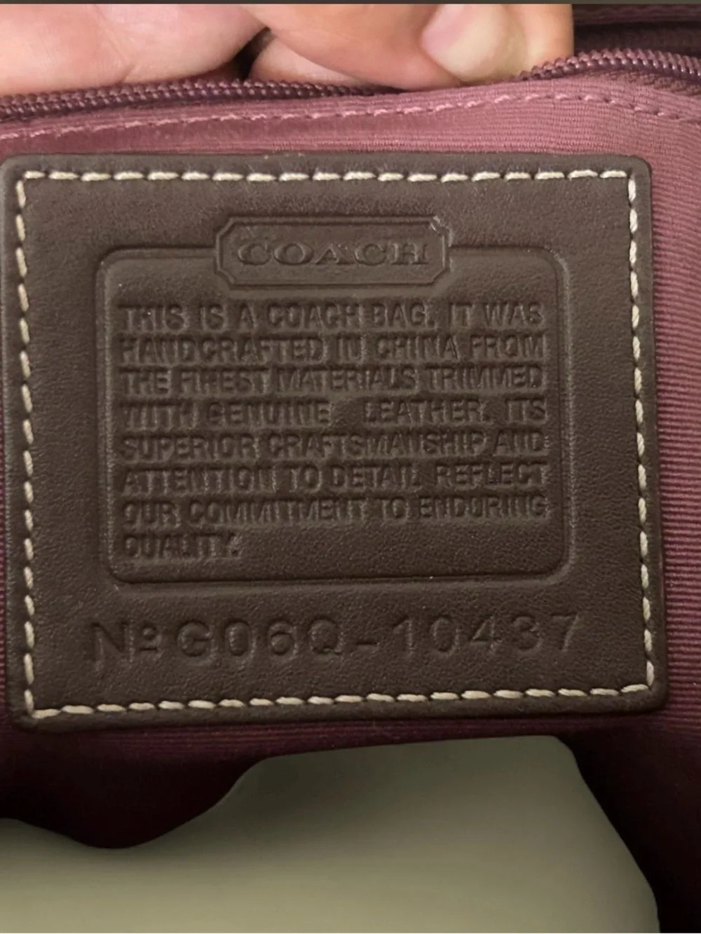 Coach patchwork design