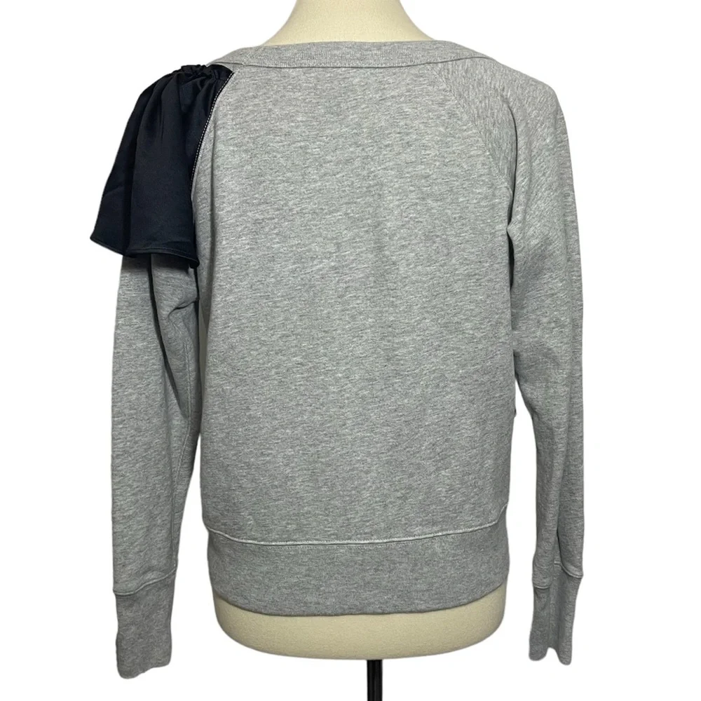 J. Crew Asymmetrical Ruffle Sweatshirt