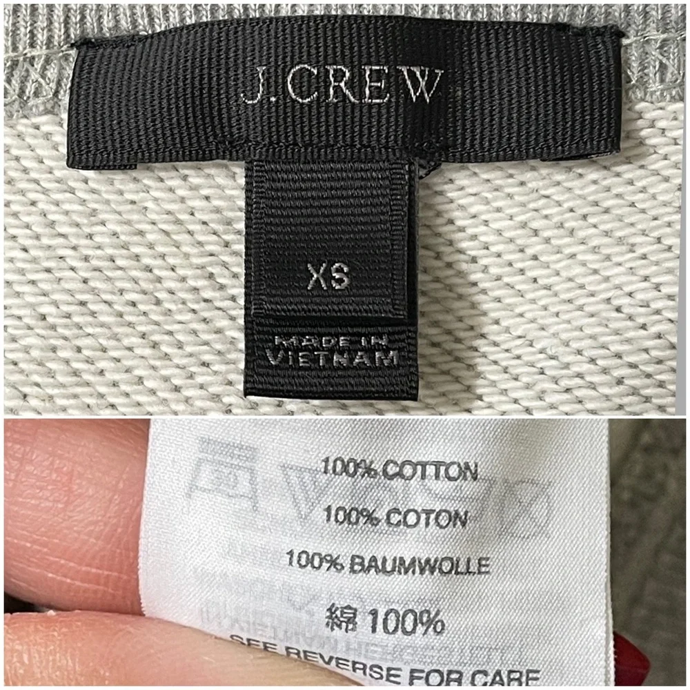 J. Crew Asymmetrical Ruffle Sweatshirt