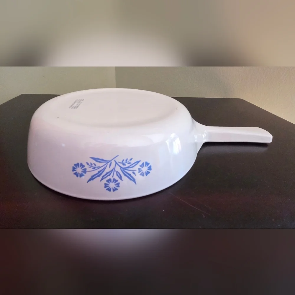 Vtg Corningware Cornflower Blue Skillet Saucepan 6.5