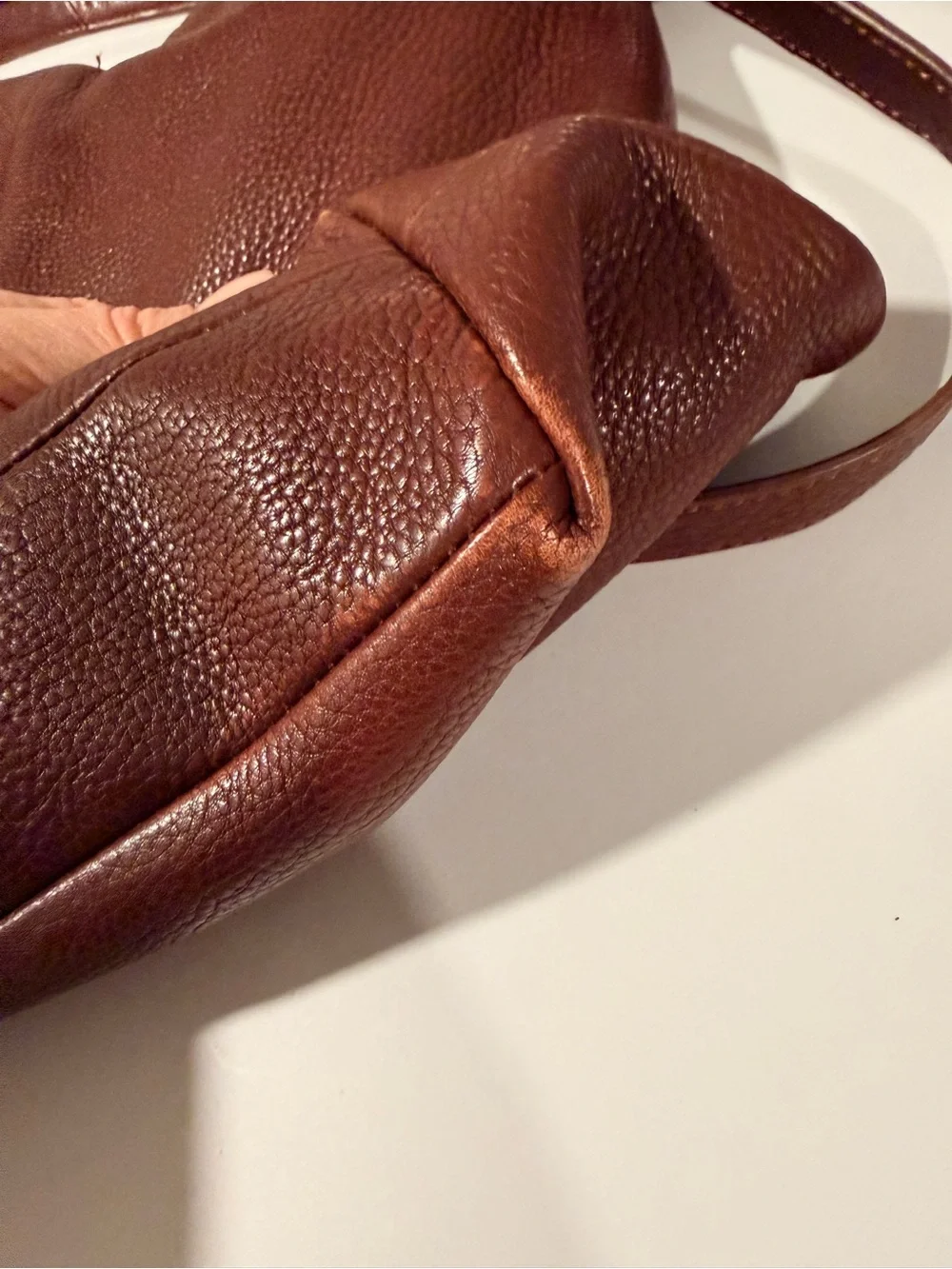 Kelsi Dagger Burgundy Leather Shoulder Bag