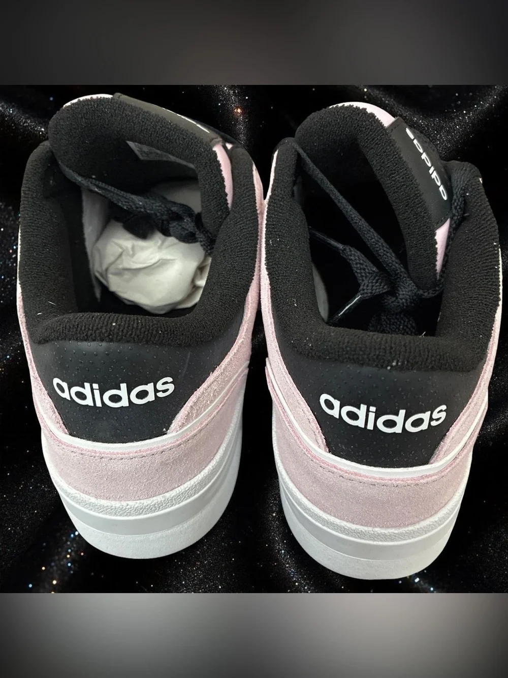 adidas Women's Low-Top Pink and Black Platform Sneaker