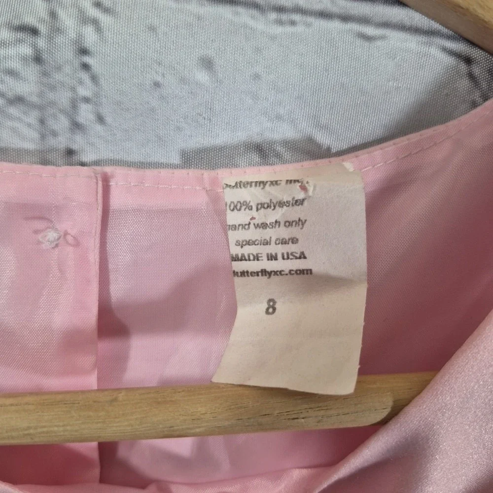 Vintage Butterflyxc Size 8 Pink Princess Ballgown Flower‎ Girl Dress New Flaw