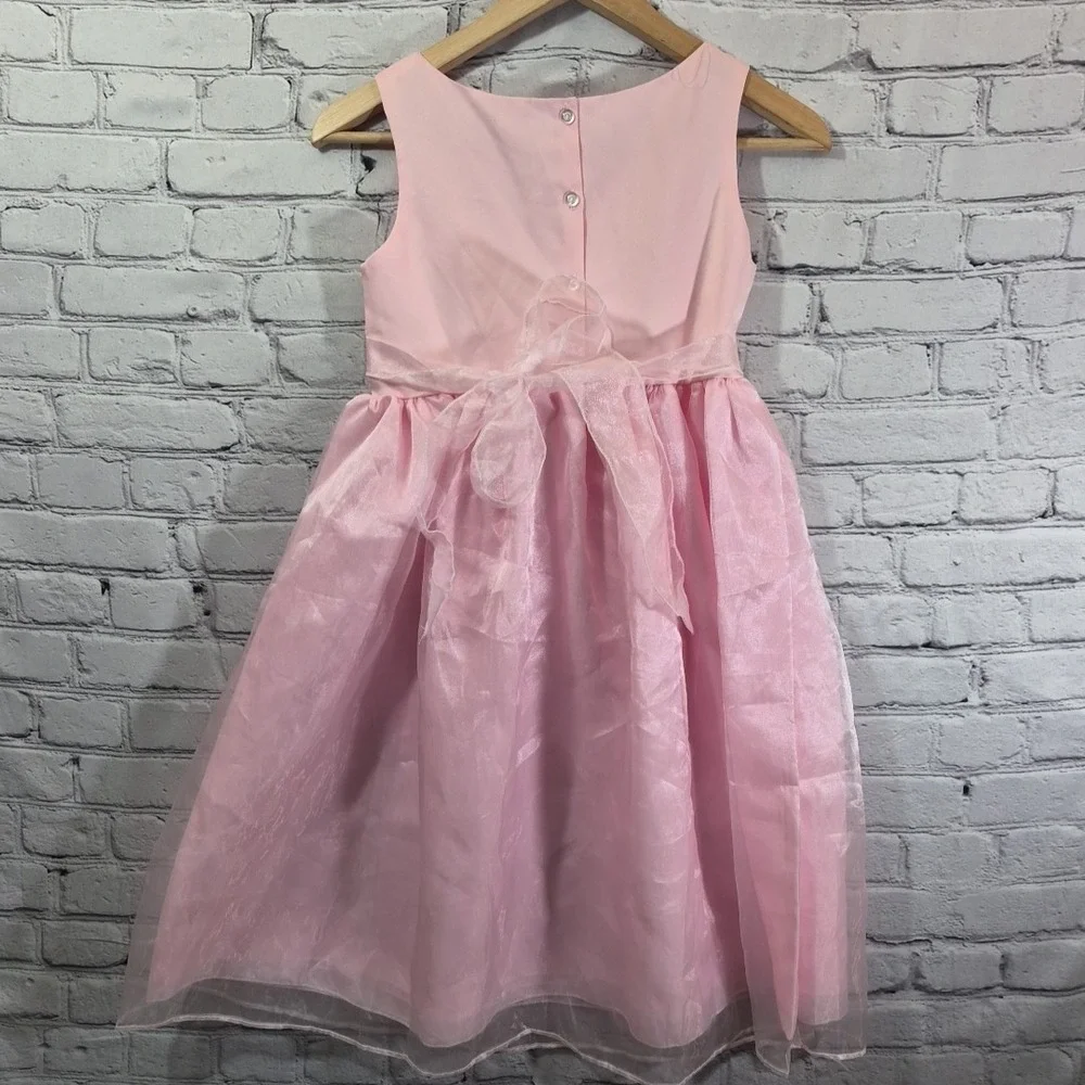 Vintage Butterflyxc Size 8 Pink Princess Ballgown Flower‎ Girl Dress New Flaw