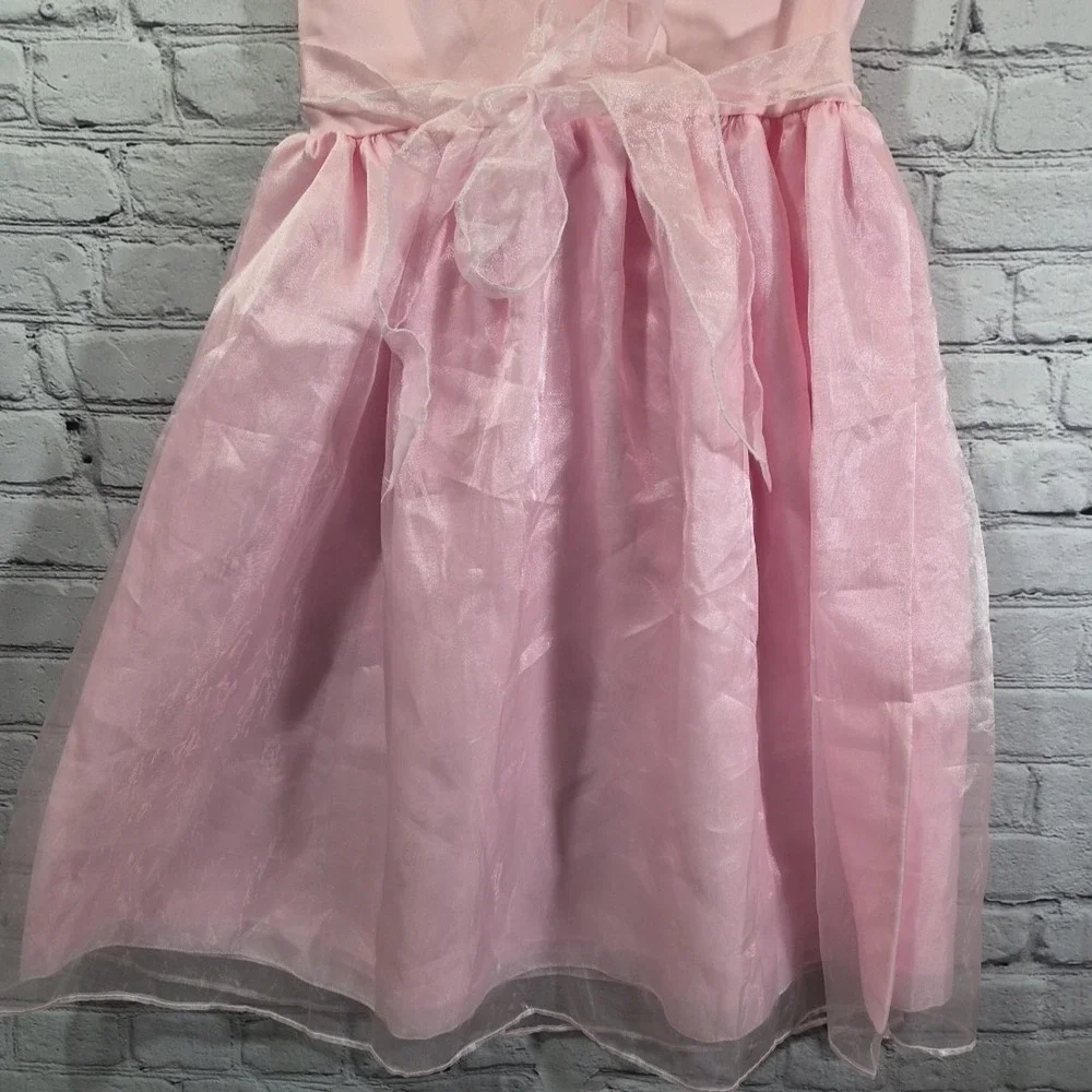 Vintage Butterflyxc Size 8 Pink Princess Ballgown Flower‎ Girl Dress New Flaw