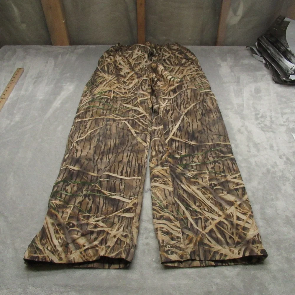 Mossy Oak Pants Mens Medium Camo Waterproof Elastic Nylon Waterfowl Hunt 26x30‎