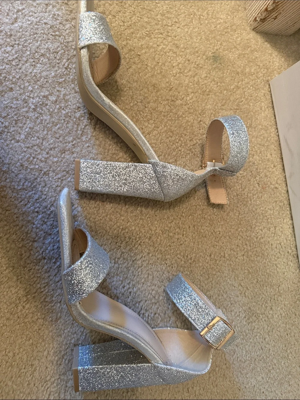Steve Madden silver glitter