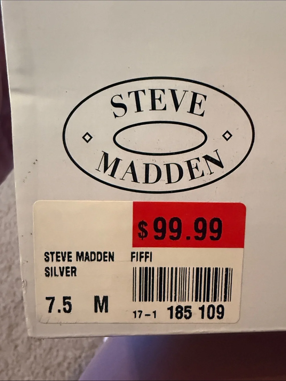 Steve Madden silver glitter