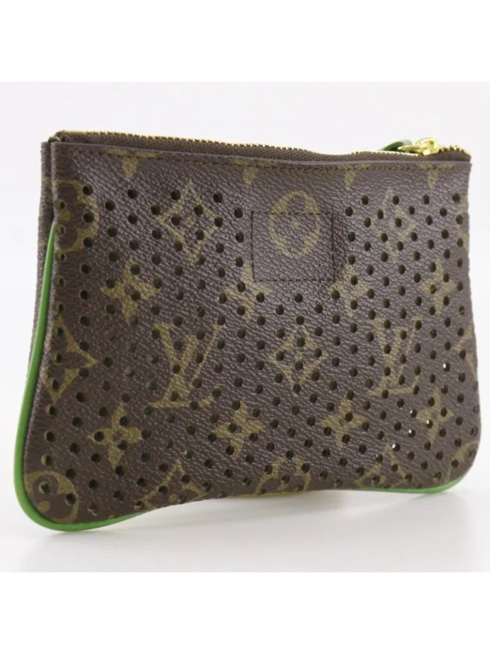 Louis Vuitton Pochette Pratt Monogram Perfo Canvas Vert Brown Pouch