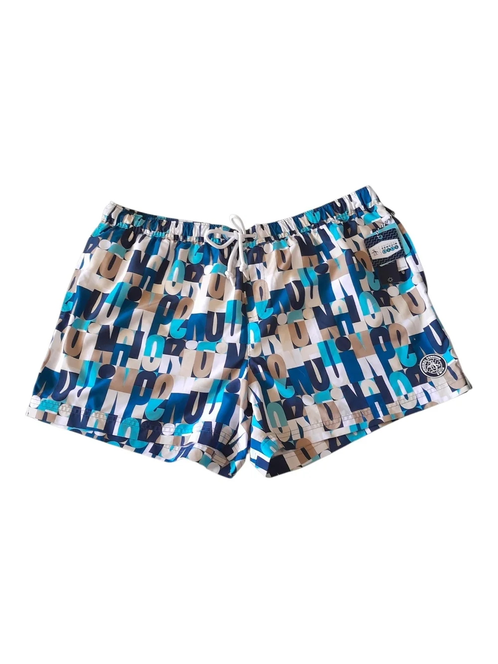 Original Penguim Men's Logo Board Short Swim Trunks Vallarta Blue XXL