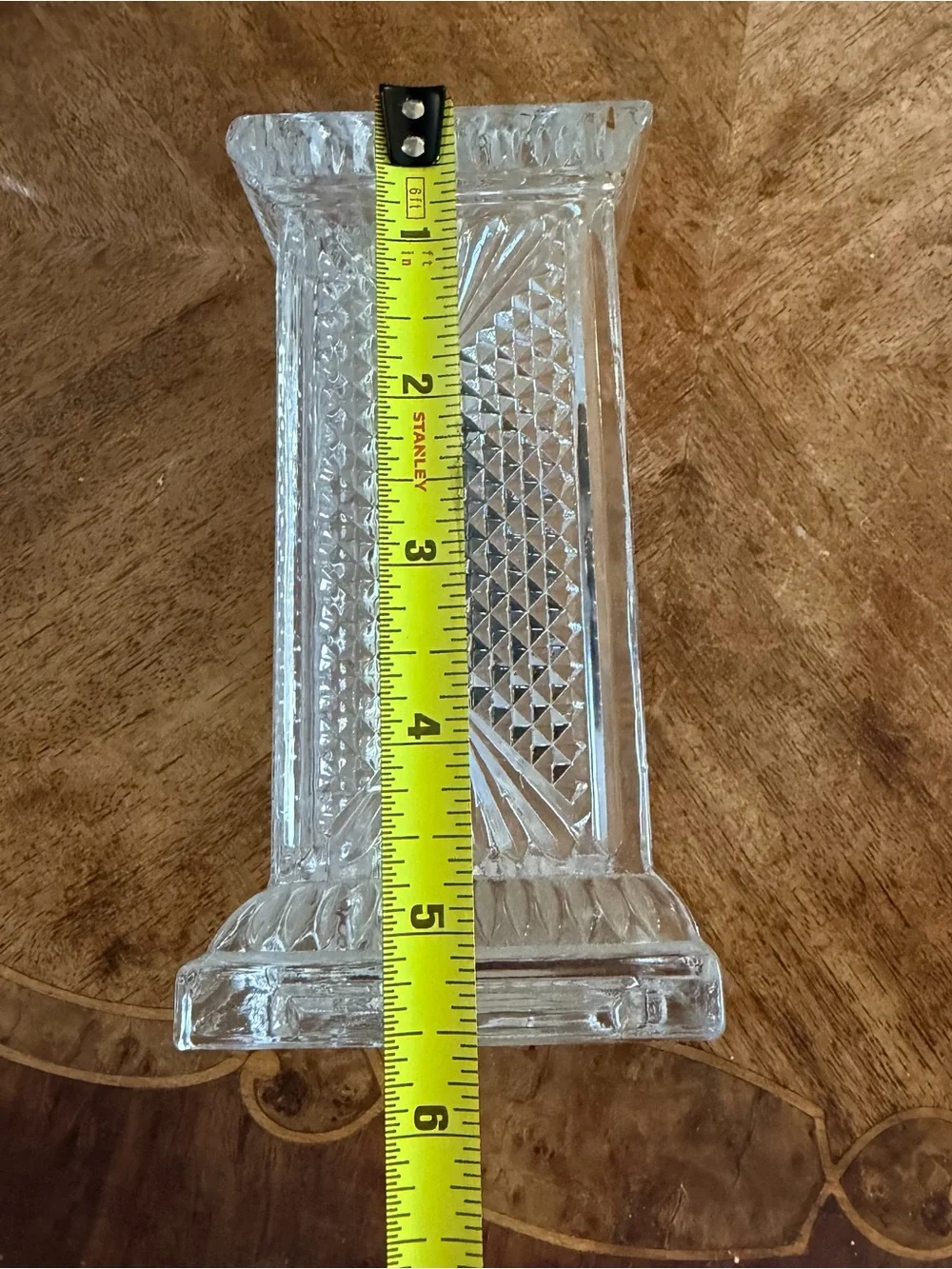 Godinger Crystal Legends Desk Clock - 24% Lead Crystal FOR PARTS / REPAIR