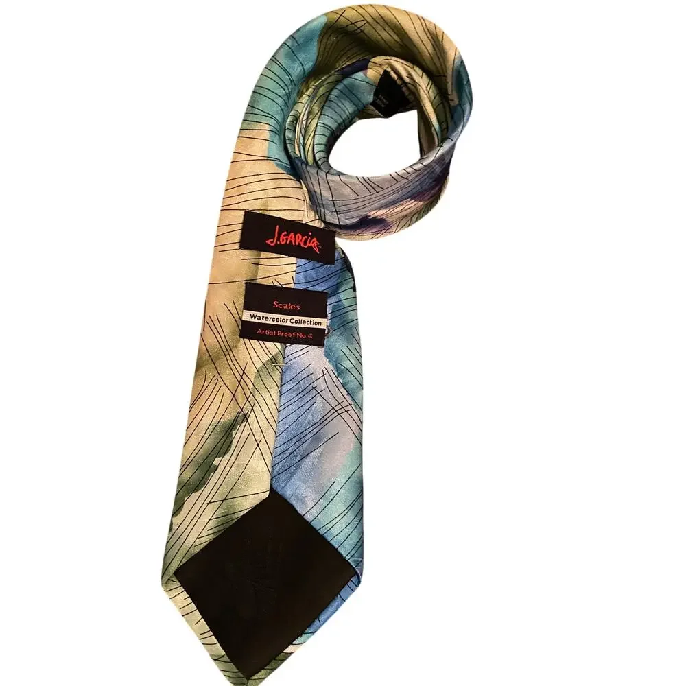 J Garcia Scales Watercolor Collection Artist Proof No 4 Silk‎ Tie
