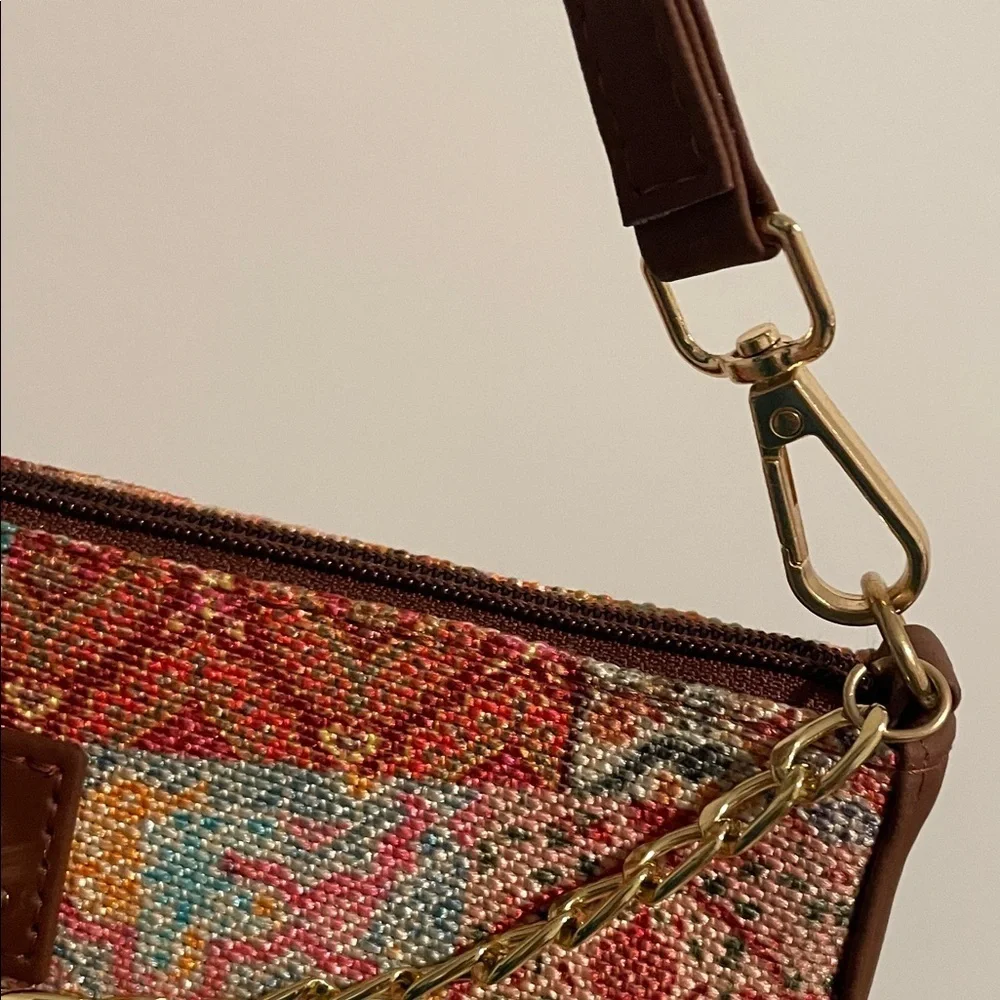Multicolor Women's Bag with Chain Detail