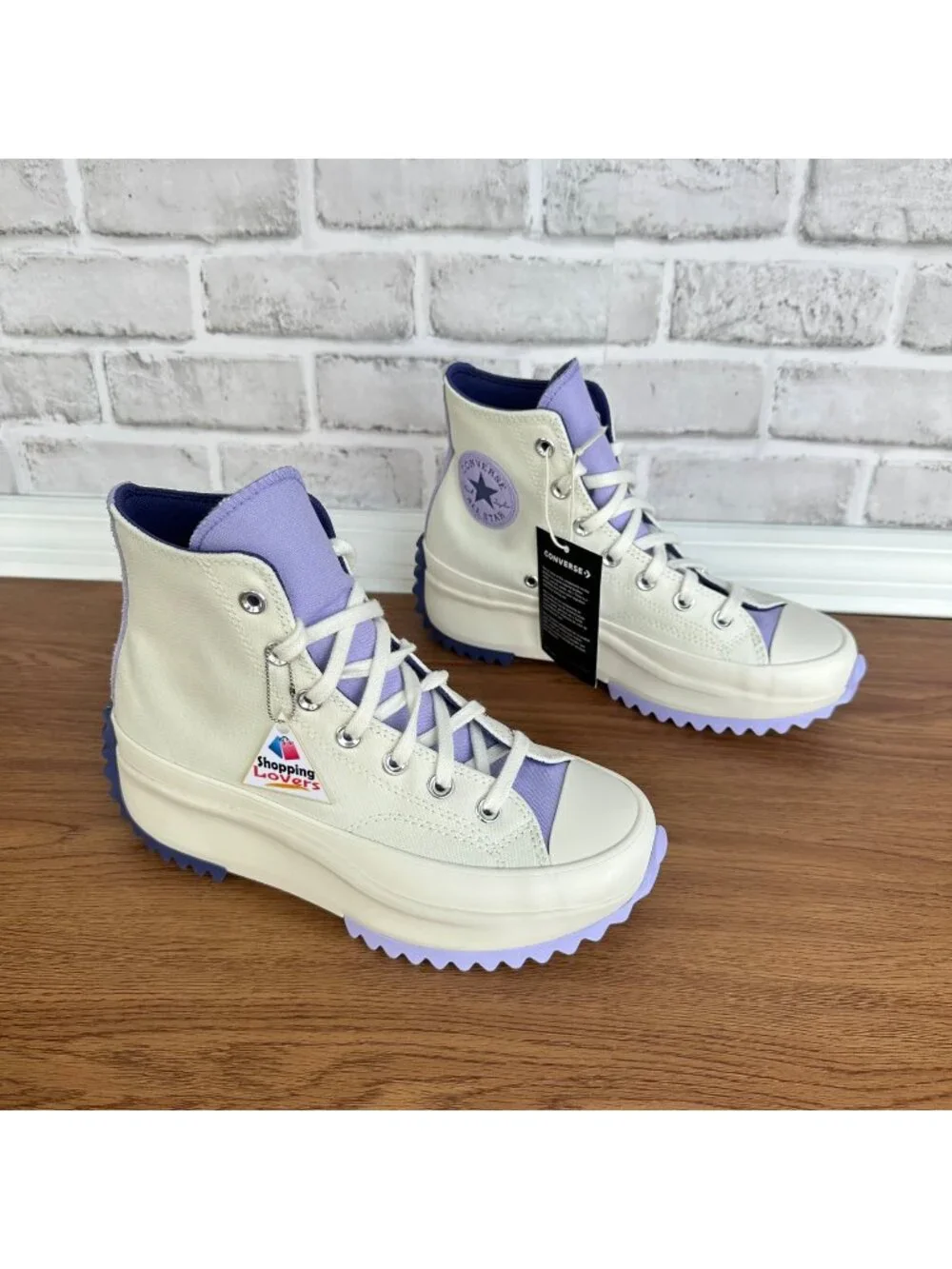 ⭐Converse Run Star Hike Hi Platform 6.5 Men's Shoes Sneaker Beige Purple A16188C