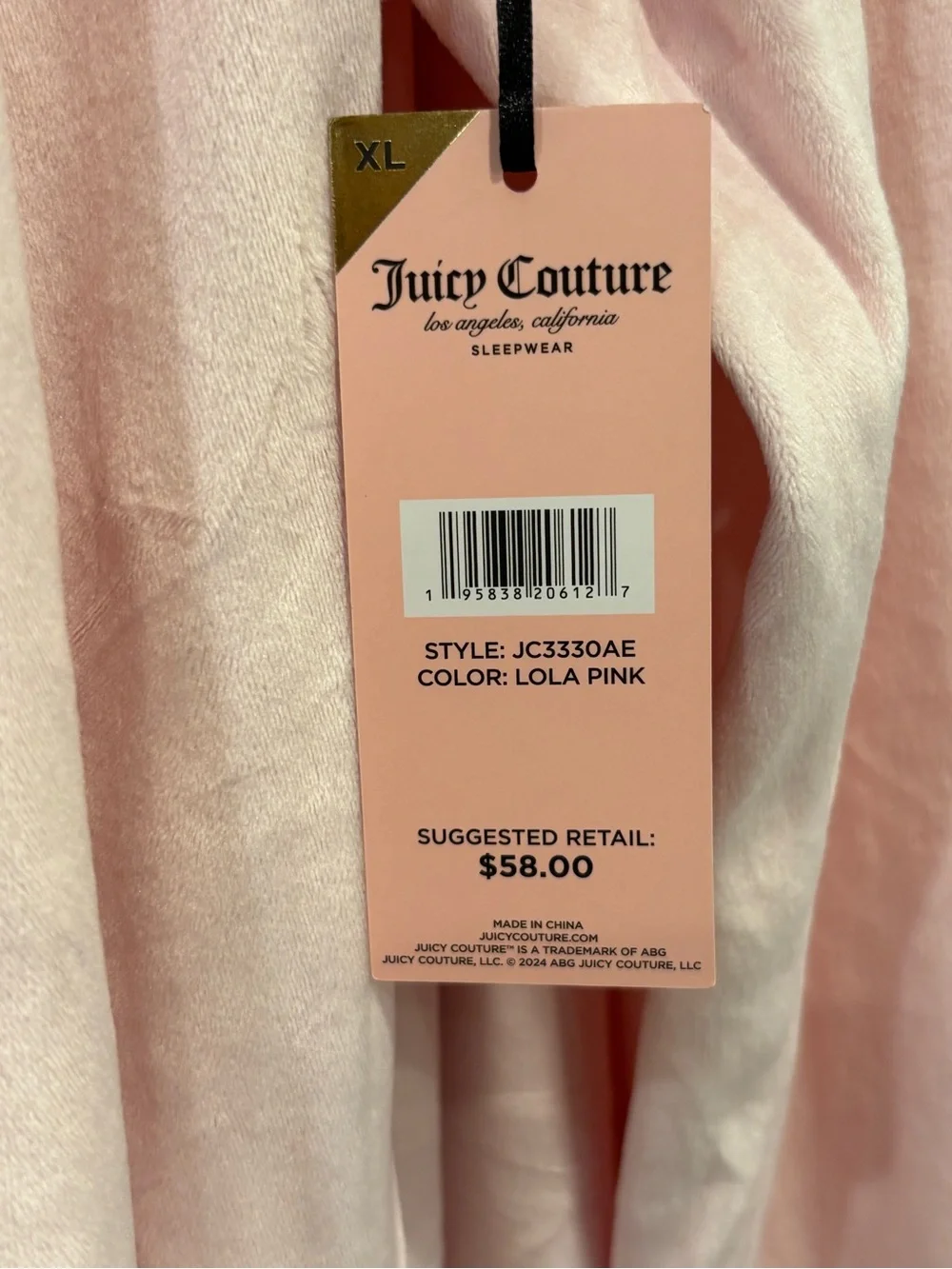 Juicy Couture soft velvet
