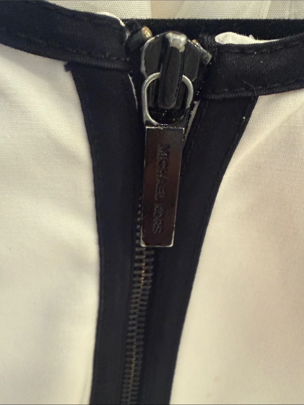 Michael Kors White Jacket with Black Contrast Piping