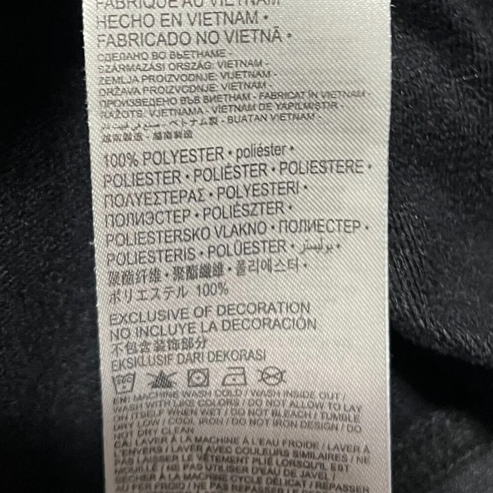 Nike Boy's Futura Tricot Jacket Boys 6-7 Full Zip Spellout Black White