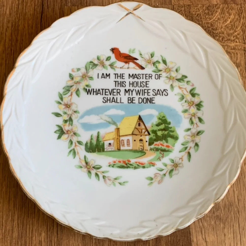 Vintage Feminist Plate