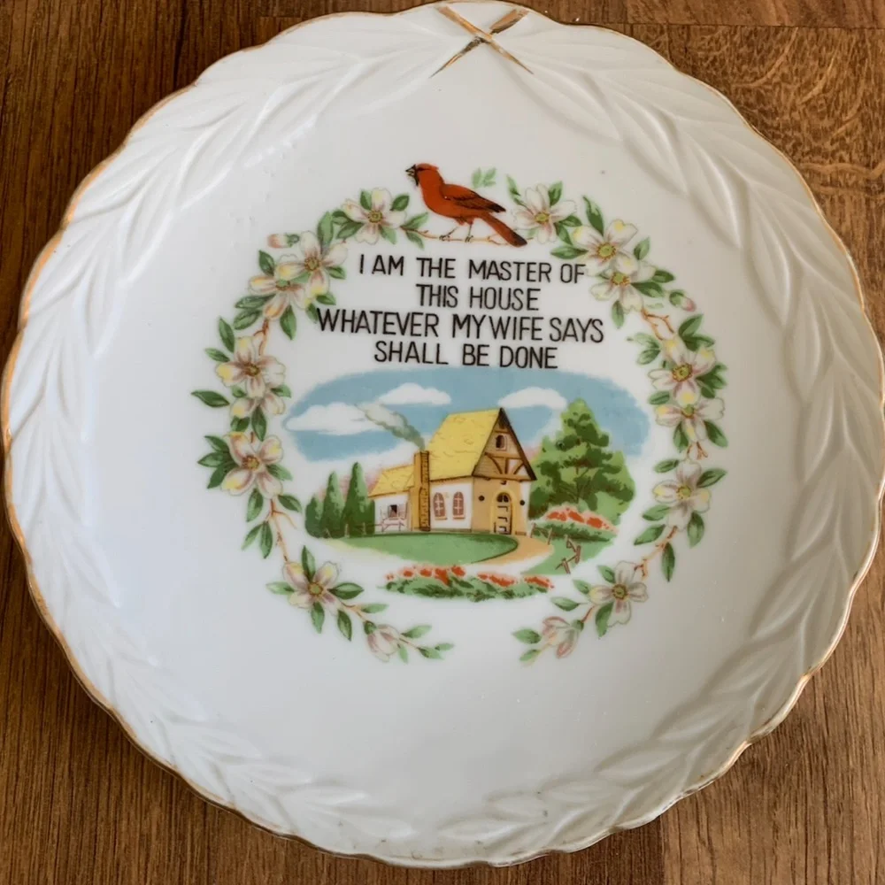 Vintage feminist plate