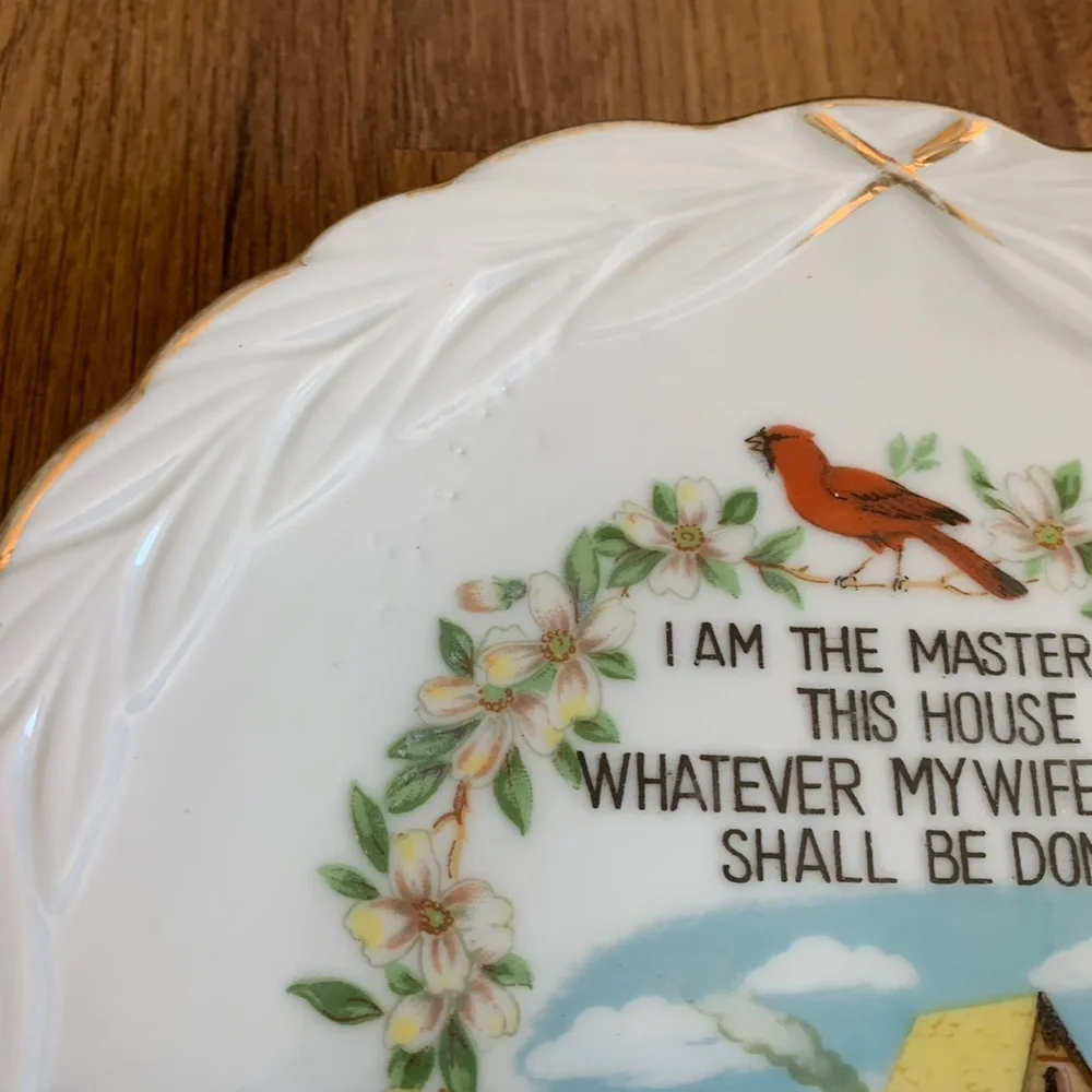 Vintage feminist plate
