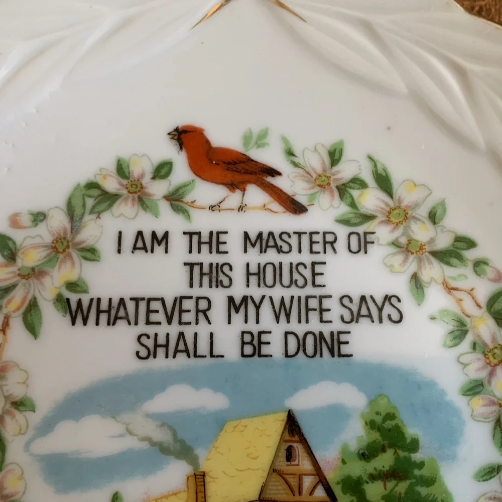 Vintage feminist plate