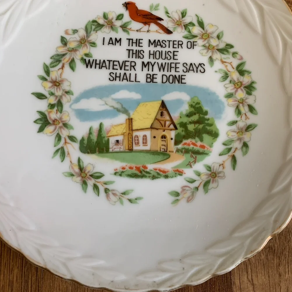 Vintage feminist plate