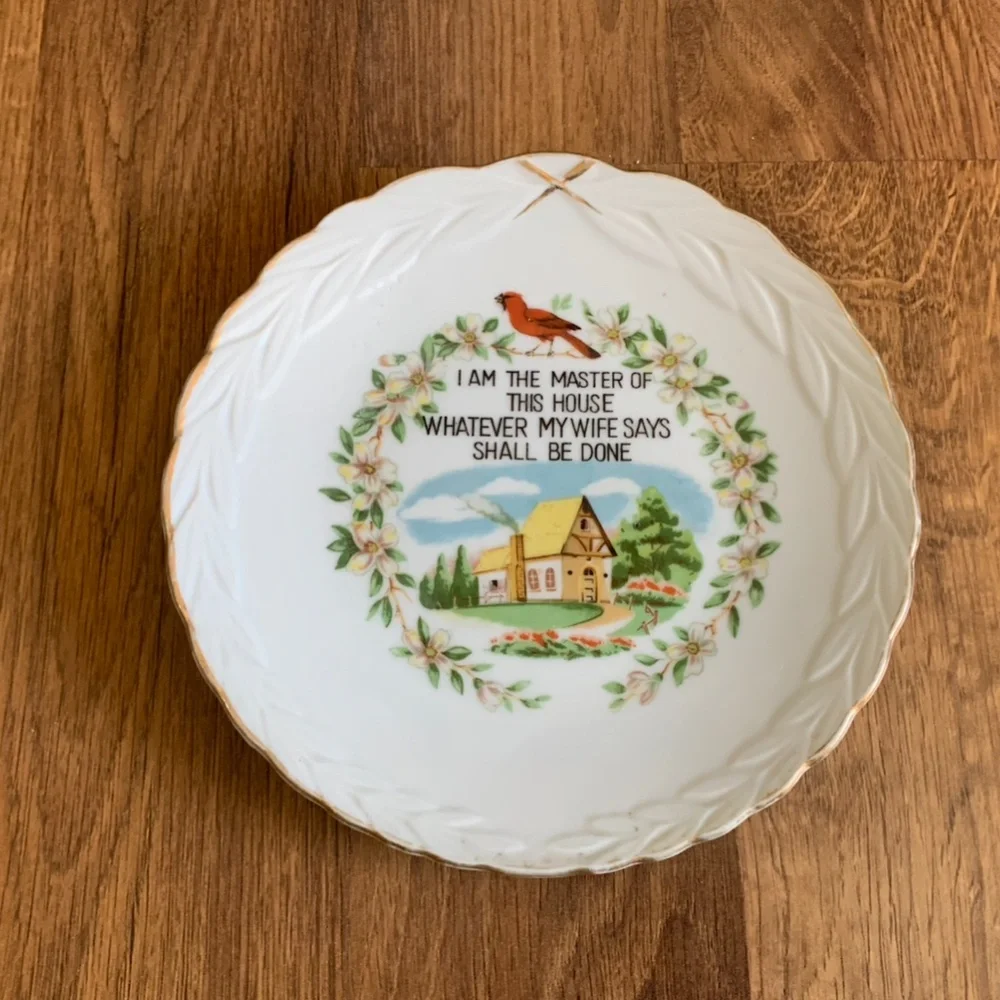 Vintage feminist plate
