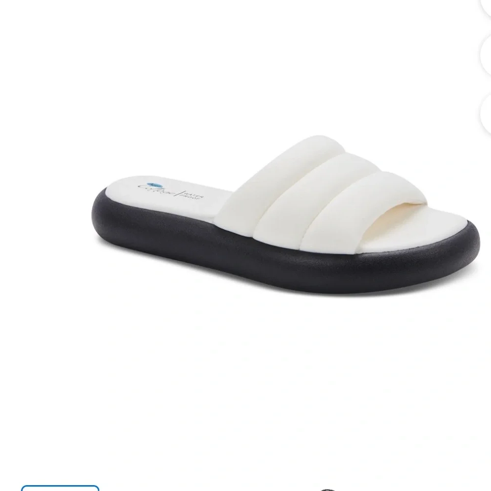AQUA COLLEGE  Water Resistant Quilted Simona  Platform Slip On Slide Sandals #2