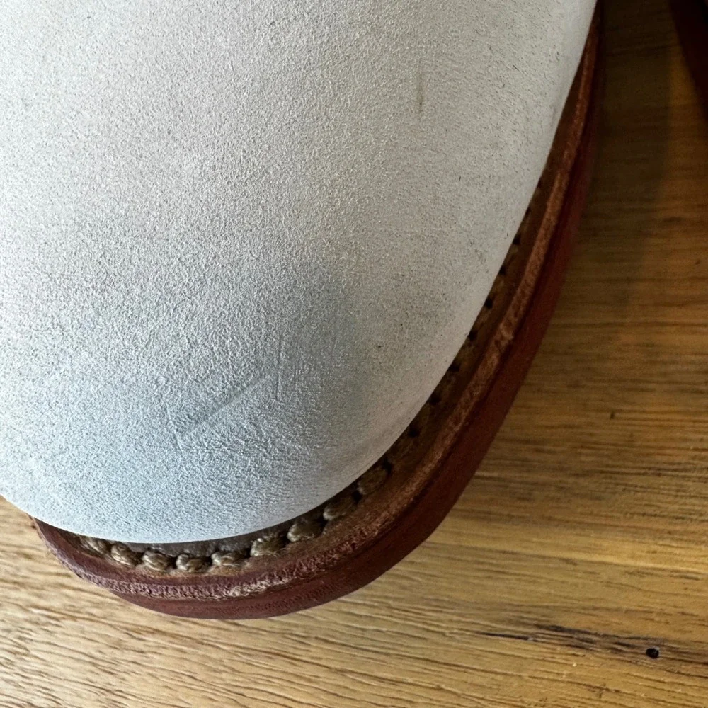 Allen Edmonds Men  13 A 5528 White Nubuck Leather Saddle Shoes Corporate Casuals