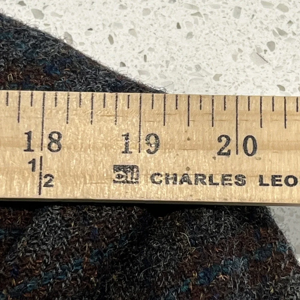 Vintage Harris Tweed Plaid Multicolor  Gray Wool Blazer Sport Coat 44R