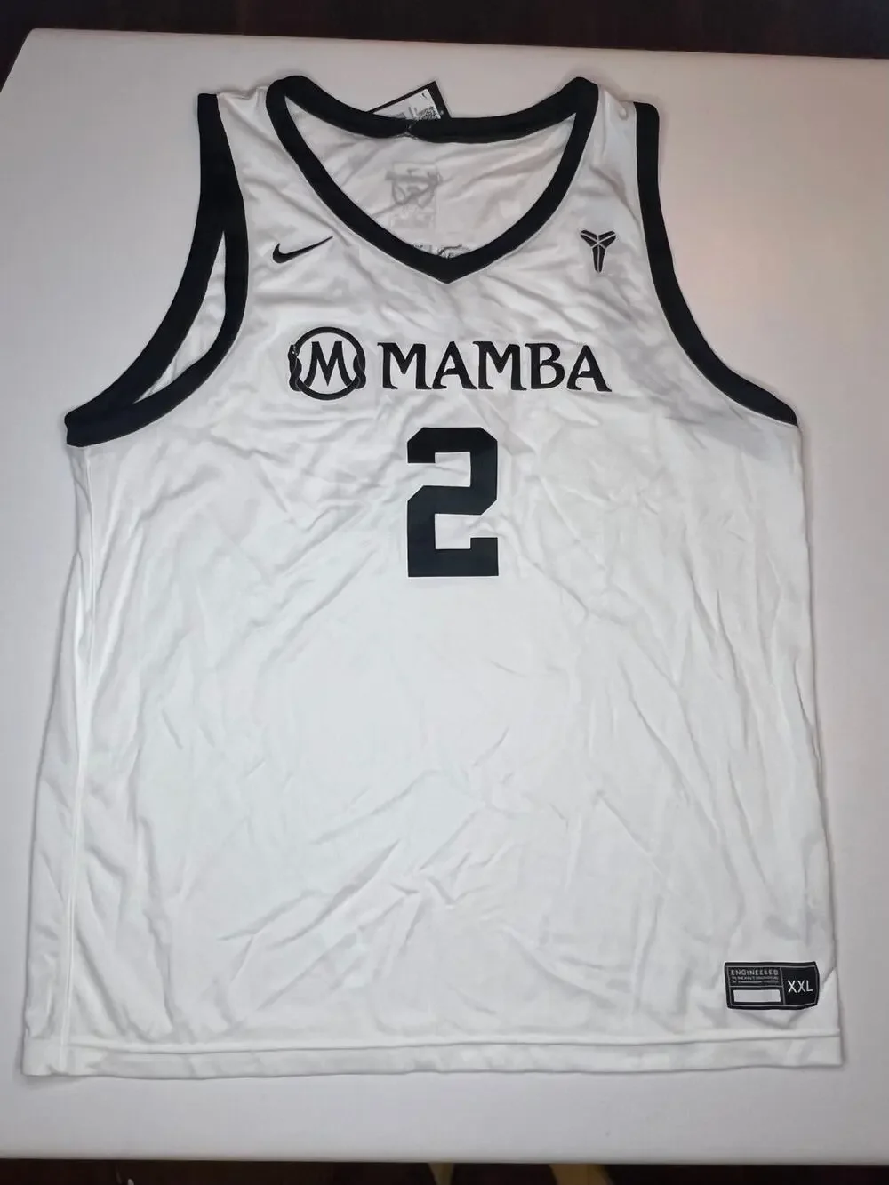 Nike Kobe Mamba Gigi Bryant Mambacita #2 Jersey White Black Size 2XL Men's