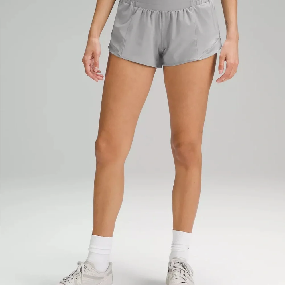 lululemon athletica Light Gray Athletic Running Shorts