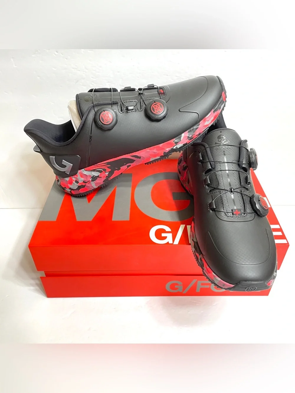G/FORE G/DRIVE Perforated TPU Camo Golf Shoes Men's Size 9 Onyx GMF000041