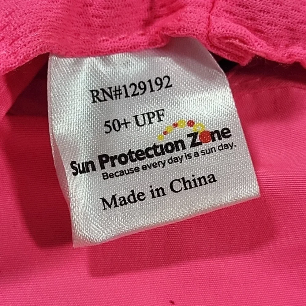 Sun Protection Zone Pink Childs Safari Bucket Hat Youth Size 50-54Cm