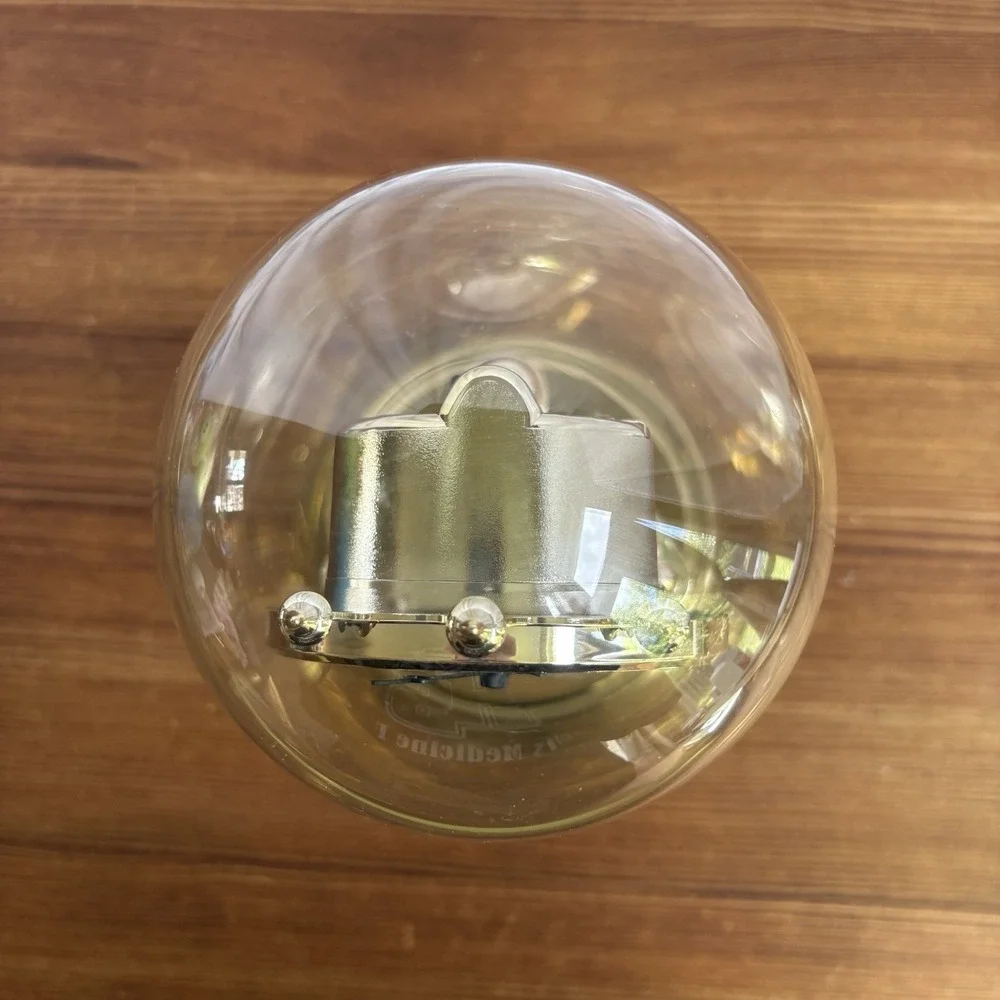 Vintage Hermle Quartz Anniversary Mantel Clock Glass Dome Germany Working
